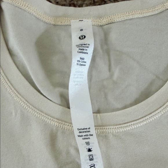 Lululemon Squad Goals Cream Tank Top - Picture 3 of 4